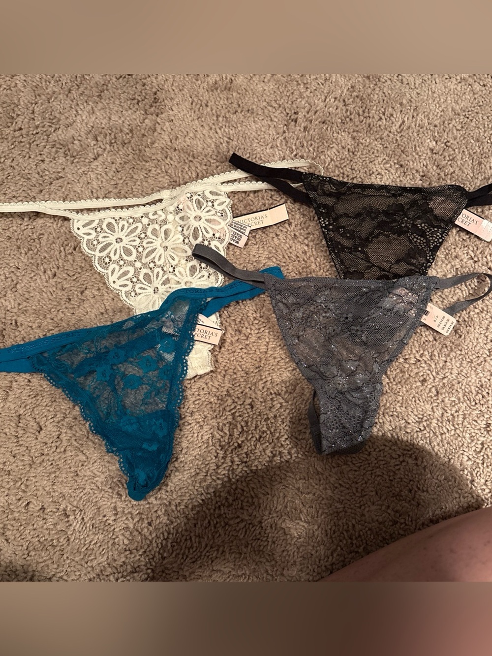 Victoria Secret G Strings size small set of 4
